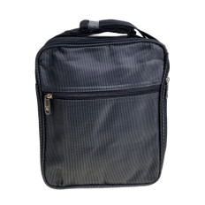 На фото 2 - Сумка мужская  текстильная, цвет  черный