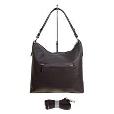 На фото 2 - Женская сумка из искусственной кожи, цвет кофе