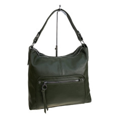 На фото 1 - Женская сумка из искусственной кожи, цвет зеленый