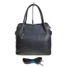 На фото 2 - Женская сумка из искусственной кожи и натуральной замши, цвет серый