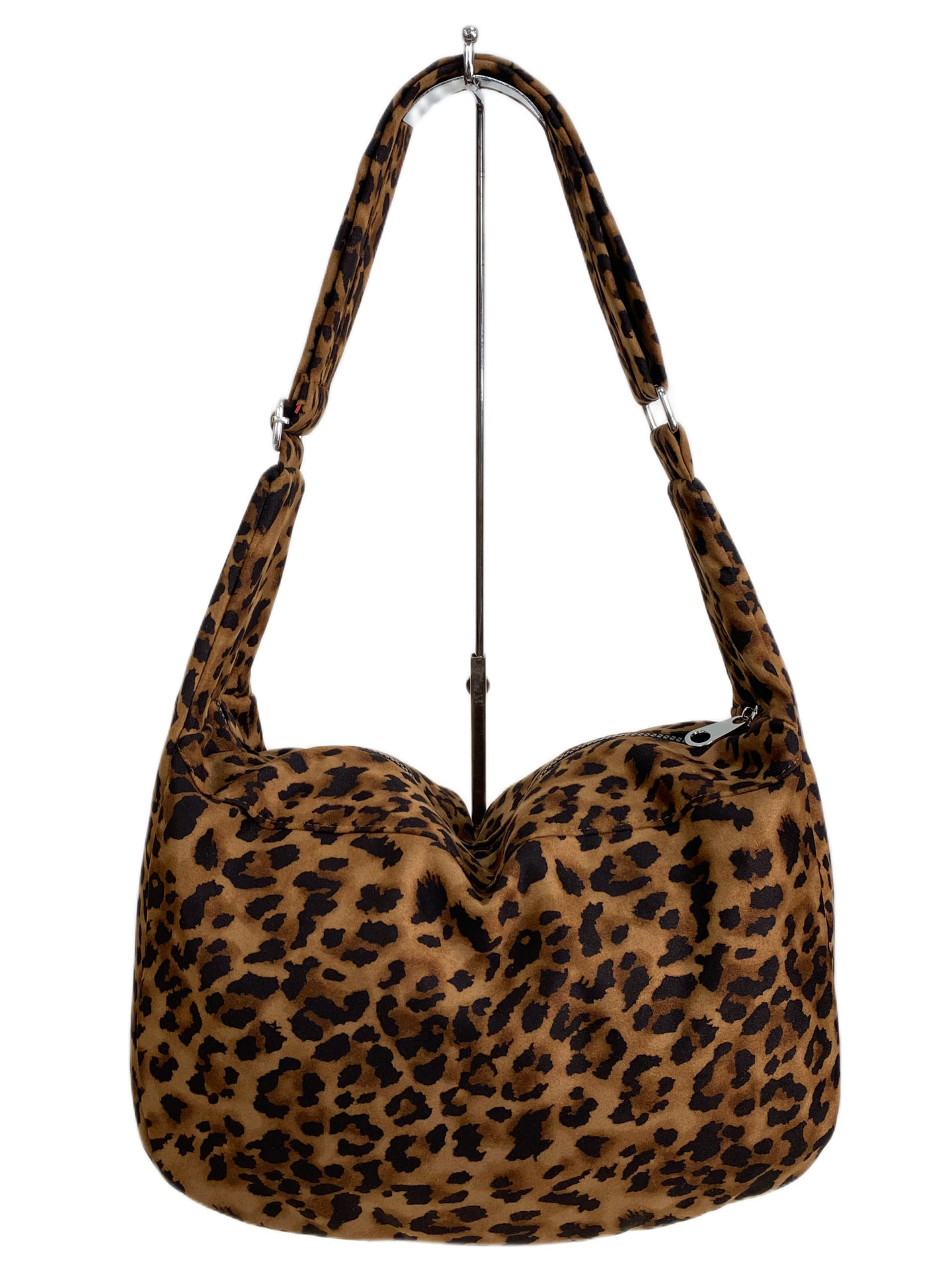 На фото 2 - Женская сумка из искусственной замши, цвет леопард