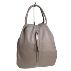 На фото 1 - Женская сумка-рюкзак из искусственной кожи, цвет бежевый