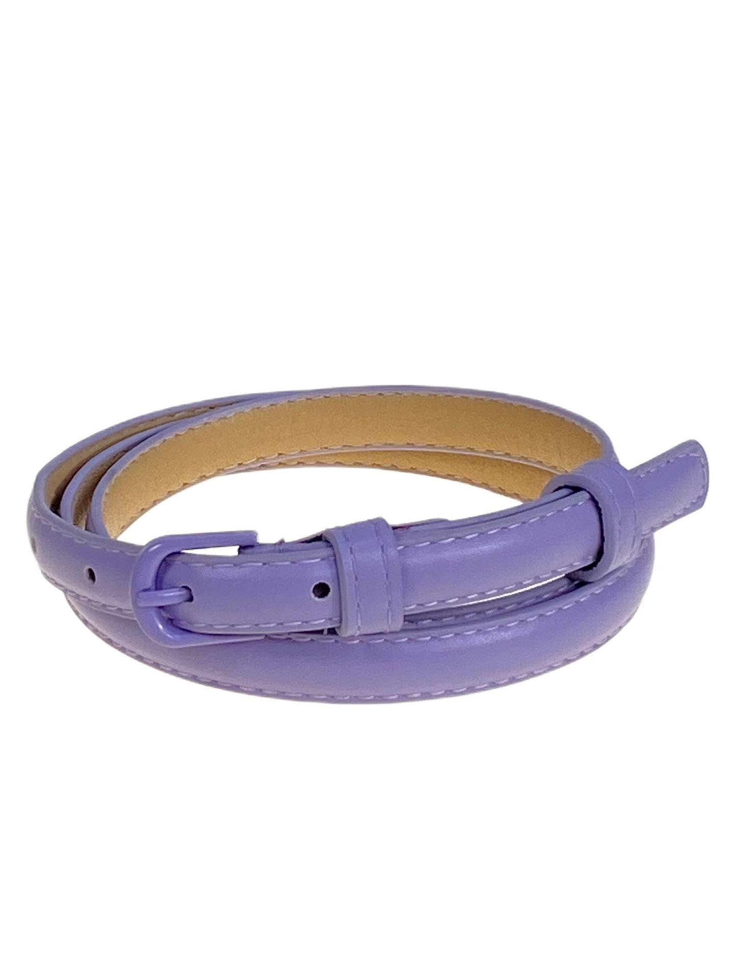 На фото 1 -  Ремень женский из искусственной кожи, цвет сиреневый