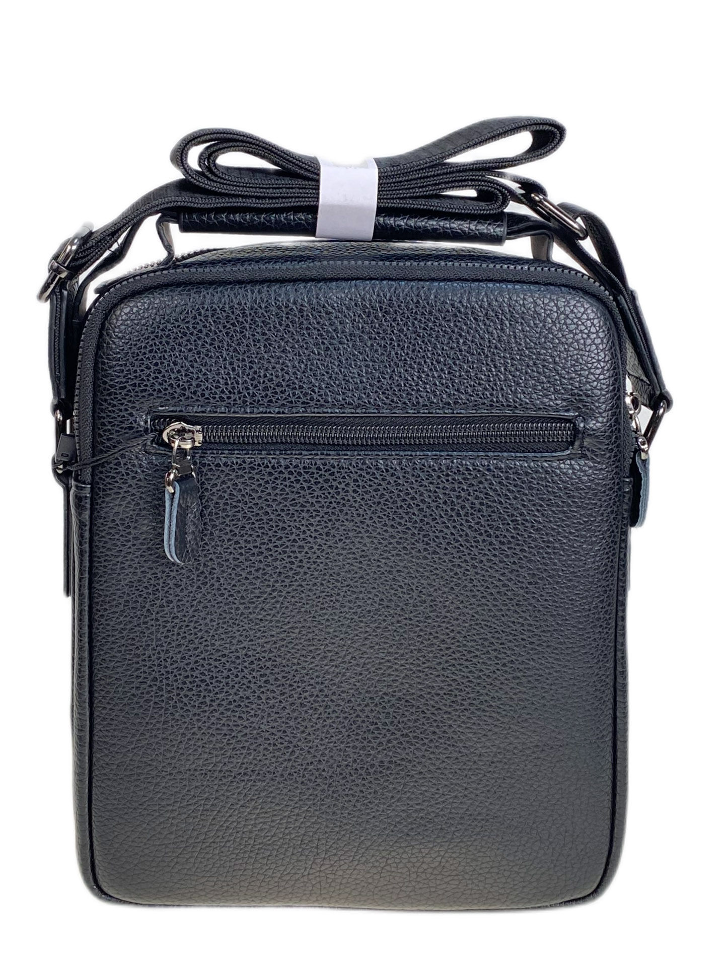 На фото 2 - Сумка мужская из искусственной кожи, цвет черный