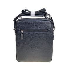 На фото 2 - Сумка мужская из искусственной кожи, цвет черный