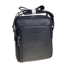 На фото 1 - Сумка мужская из искусственной кожи, цвет черный