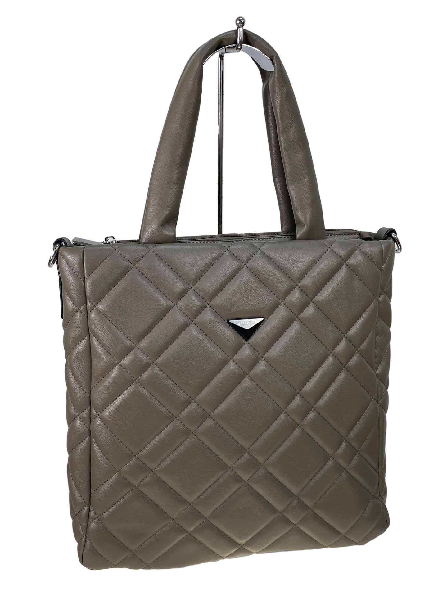 На фото 1 - Женская сумка из искусственной кожи, цвет хаки