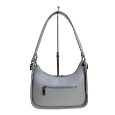 На фото 2 - Женская сумка из искусственной кожи, цвет светло серый