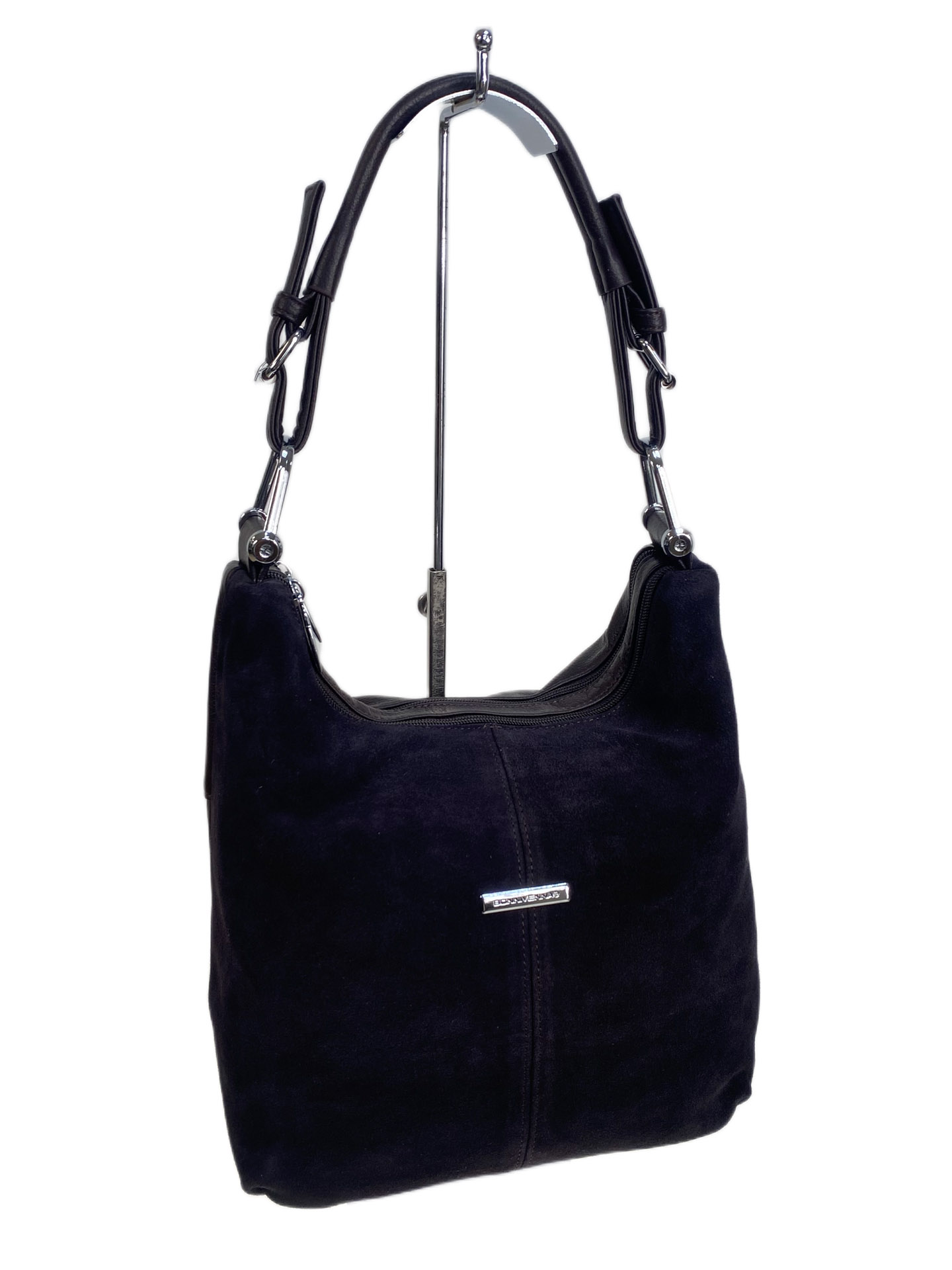 На фото 1 - Женская сумка из искусственной кожи, цвет шоколад