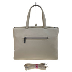 На фото 2 - Женская сумка из искусственной кожи, цвет молочный