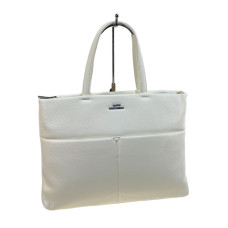 На фото 1 - Женская сумка из искусственной кожи, цвет белый