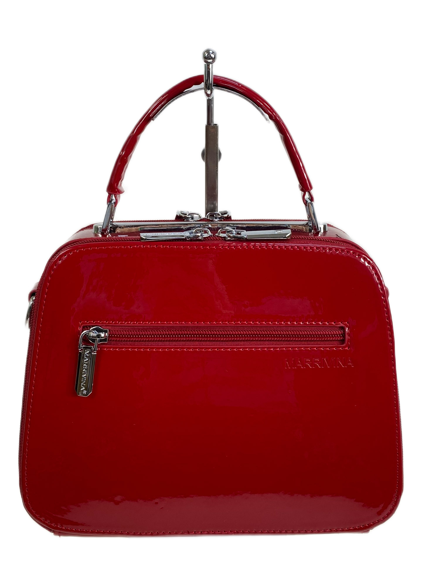 На фото 2 - Женская сумка из искусственной кожи, цвет красный