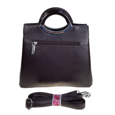 На фото 2 - Женская сумка из искусственной кожи, цвет шоколадно-черный На фото 2 - Женская сумка из искусственной кожи, цвет шоколадно-черный