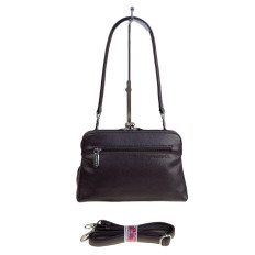 На фото 2 - Женская сумка из искусственной кожи и натуральной замши, цвет шоколад