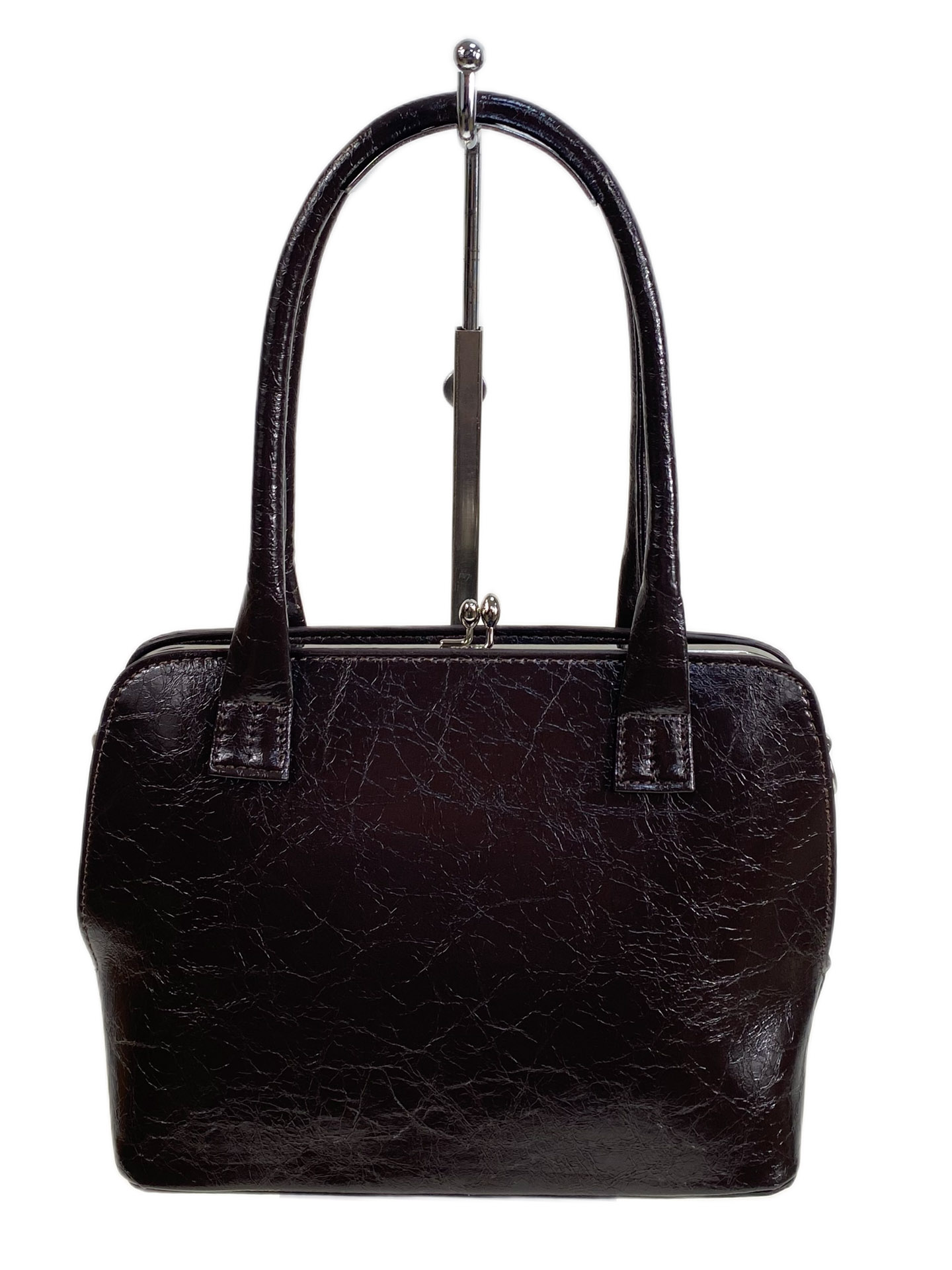 На фото 1 - Женская сумка из натуральной кожи, цвет шоколад