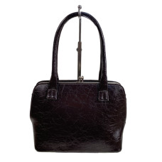 На фото 1 - Женская сумка из натуральной кожи, цвет шоколад