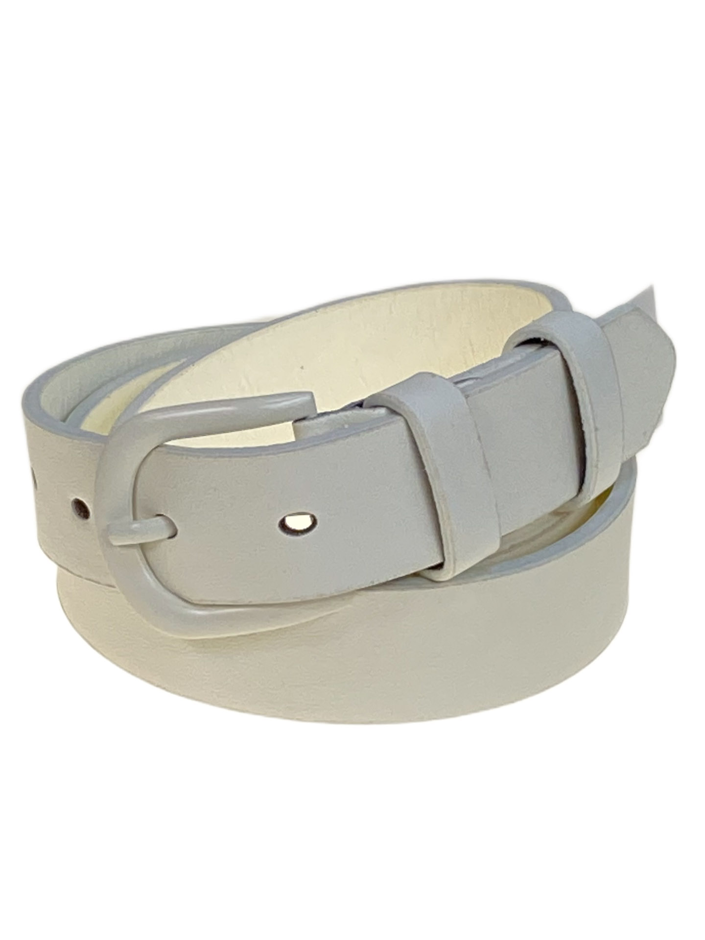 На фото 1 -  Ремень женский из искусственной кожи, цвет молочный