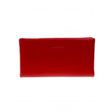 На фото 1 - Женское портмоне из натуральной кожи, цвет красный