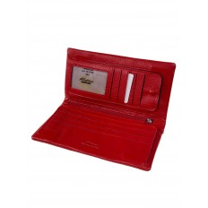 На фото 2 - Женское портмоне из натуральной кожи, цвет красный