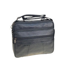 На фото 1 - Сумка мужская из натуральной кожи, цвет черный На фото 1 - Сумка мужская из натуральной кожи, цвет черный