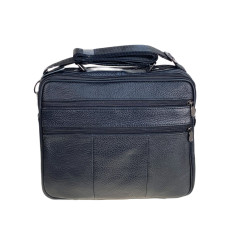 На фото 2 - Сумка мужская из натуральной кожи, цвет черный На фото 2 - Сумка мужская из натуральной кожи, цвет черный