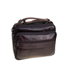 На фото 1 - Сумка мужская  из натуральной кожи, цвет коричневый