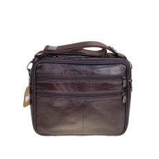 На фото 2 - Сумка мужская  из натуральной кожи, цвет коричневый