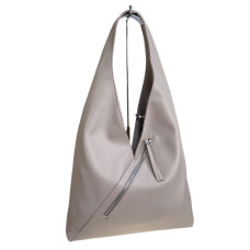 На фото 1 - Женская сумка из искусственной кожи, цвет светло серый На фото 1 - Женская сумка из искусственной кожи, цвет светло серый