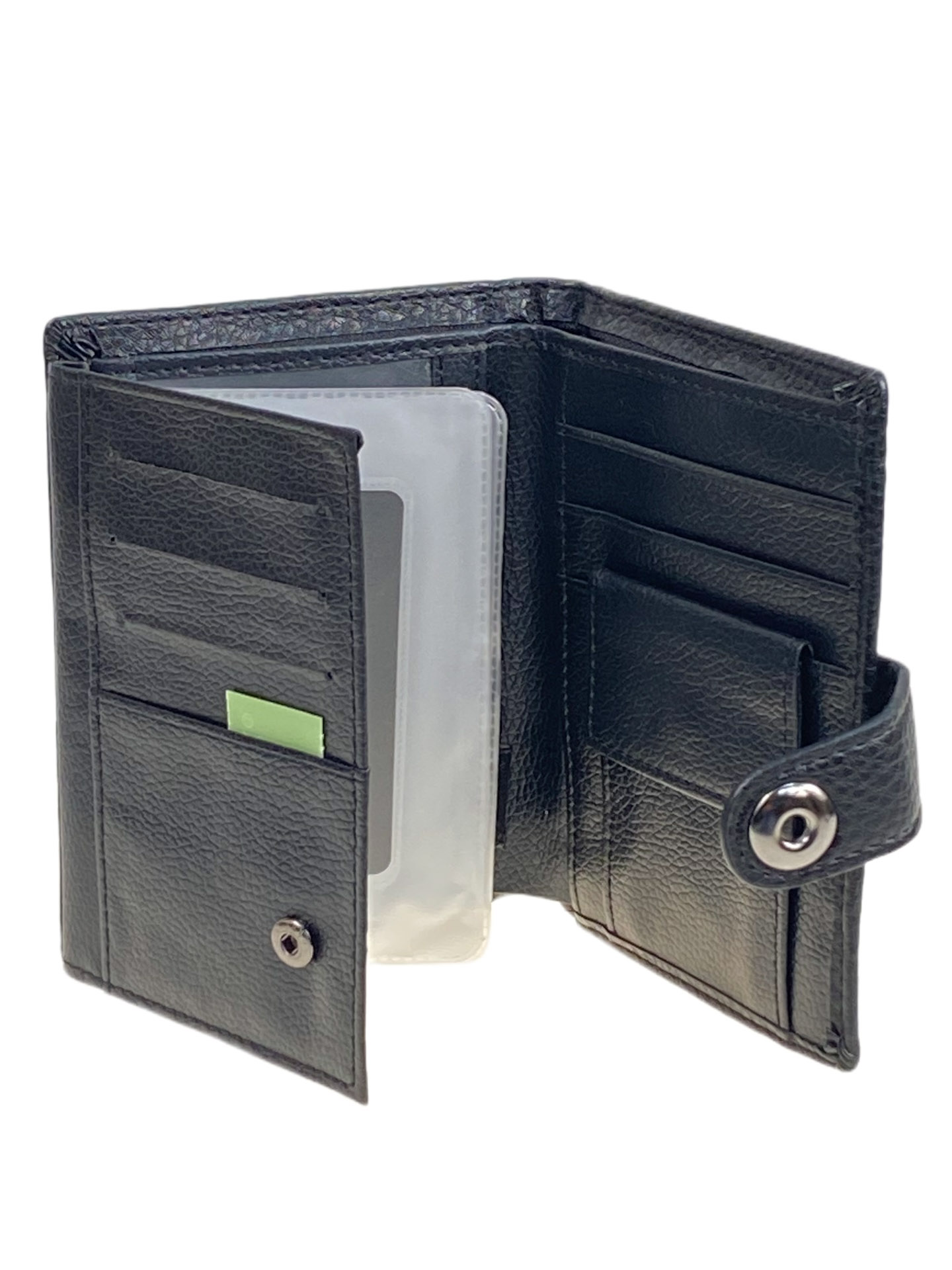 На фото 2 - Кошелек-органайзер мужской из натуральной кожи, цвет  черный