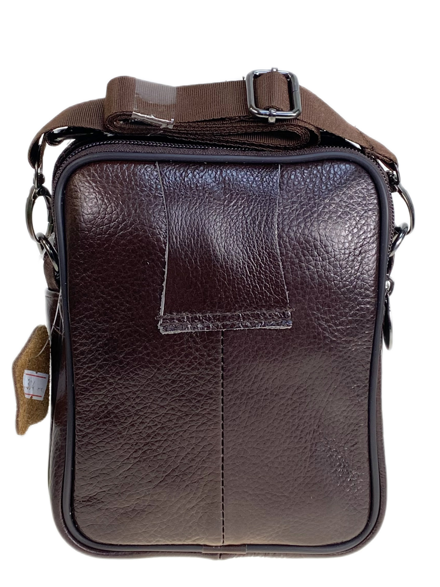 На фото 2 - Сумка мужская  из натуральной кожи, цвет коричневый