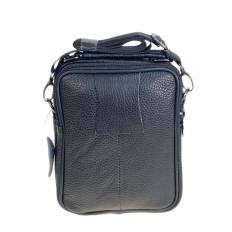 На фото 2 - Сумка мужская  из натуральной кожи, цвет черный