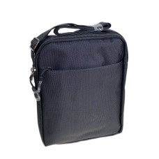 На фото 1 - Сумка мужская  текстильная, цвет  черный