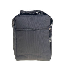 На фото 2 - Сумка мужская  текстильная, цвет  черный