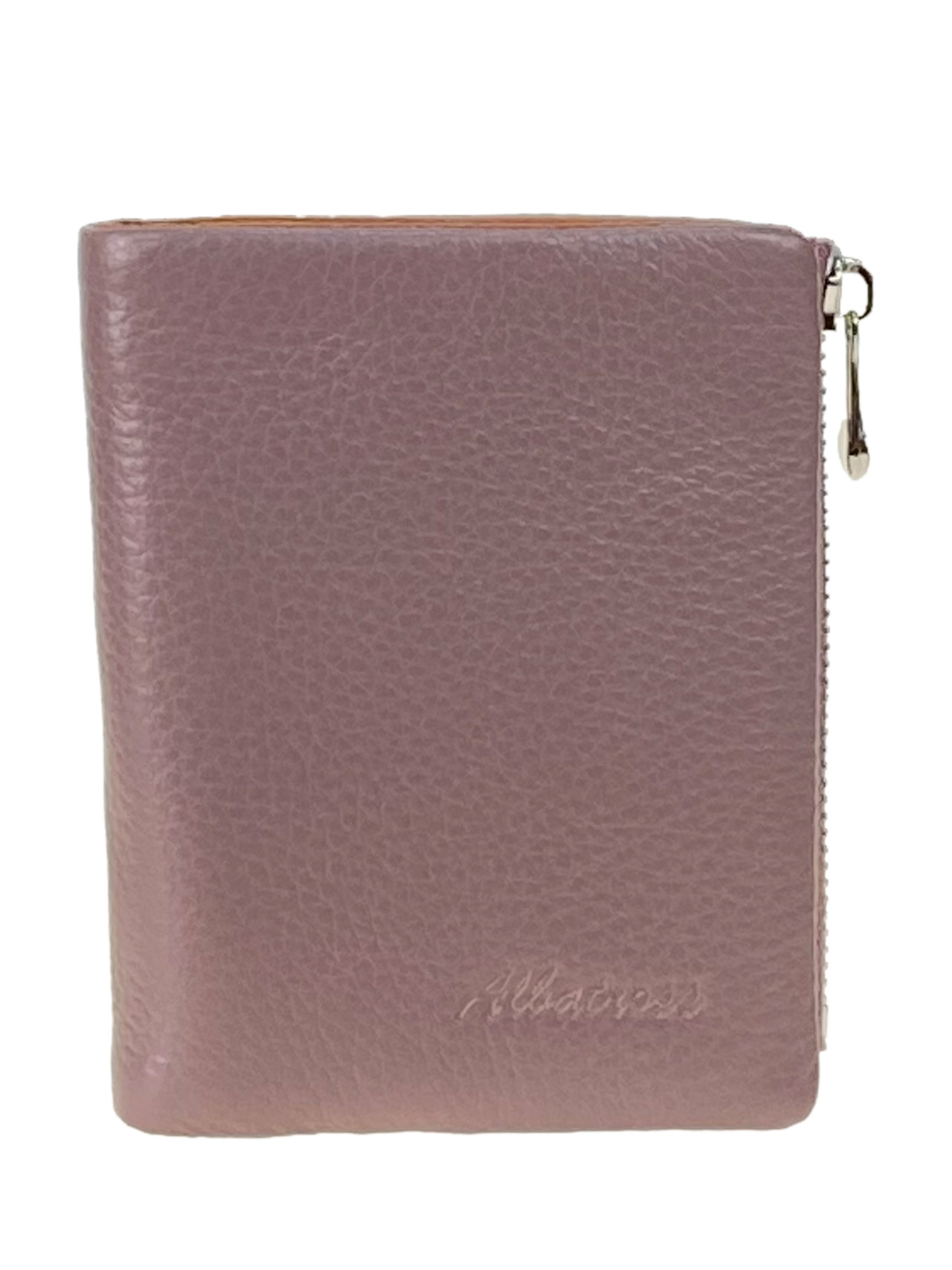 На фото 1 - Женское портмоне из натуральной кожи, цвет пурпурный