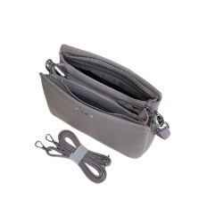 На фото 2 - Женская сумка из искусственной кожи, цвет серый