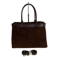 На фото 2 - Женская сумка из искусственной замши, цвет шоколад На фото 2 - Женская сумка из искусственной замши, цвет шоколад