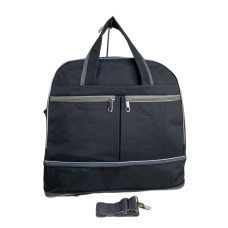 На фото 1 - Дорожная сумка из текстиля, цвет черный