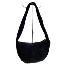 На фото 1 - Женская сумка из искусственной замши, цвет черный