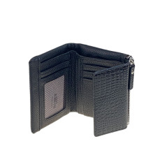 На фото 2 -  Женское портмоне из искусственной кожи, цвет черный