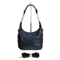 На фото 2 - Женская сумка из искусственной кожи и натуральной замши, цвет черный На фото 2 - Женская сумка из искусственной кожи и натуральной замши, цвет черный