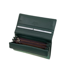 На фото 2 -  Женский кошелёк из натуральной кожи, цвет зеленый