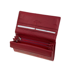 На фото 2 -  Женский кошелёк из натуральной кожи, цвет бордово-красный