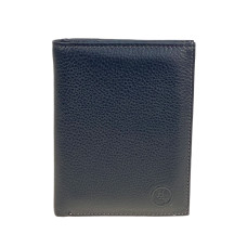 На фото 1 - Мужское  портмоне из натуральной кожи, цвет черный