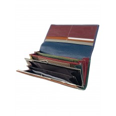 На фото 2 - Женский кошелёк-портмоне из мягкой натуральной кожи, мультицвет На фото 2 - Женский кошелёк-портмоне из мягкой натуральной кожи, мультицвет