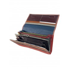 На фото 2 - Женский кошелёк-портмоне из мягкой натуральной кожи, мультицвет На фото 2 - Женский кошелёк-портмоне из мягкой натуральной кожи, мультицвет