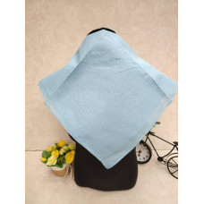 На фото 1 - Платок косынка на голову и шею, хлопок, цвет светло голубой На фото 1 - Платок косынка на голову и шею, хлопок, цвет светло голубой