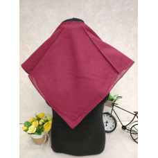 На фото 1 - Платок косынка на голову и шею, хлопок, цвет бордовый На фото 1 - Платок косынка на голову и шею, хлопок, цвет бордовый