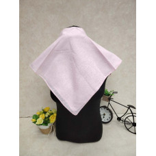 На фото 1 - Платок косынка на голову и шею, хлопок, цвет бело-розовый На фото 1 - Платок косынка на голову и шею, хлопок, цвет бело-розовый