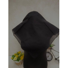 На фото 1 - Платок косынка на голову и шею, хлопок, цвет черный