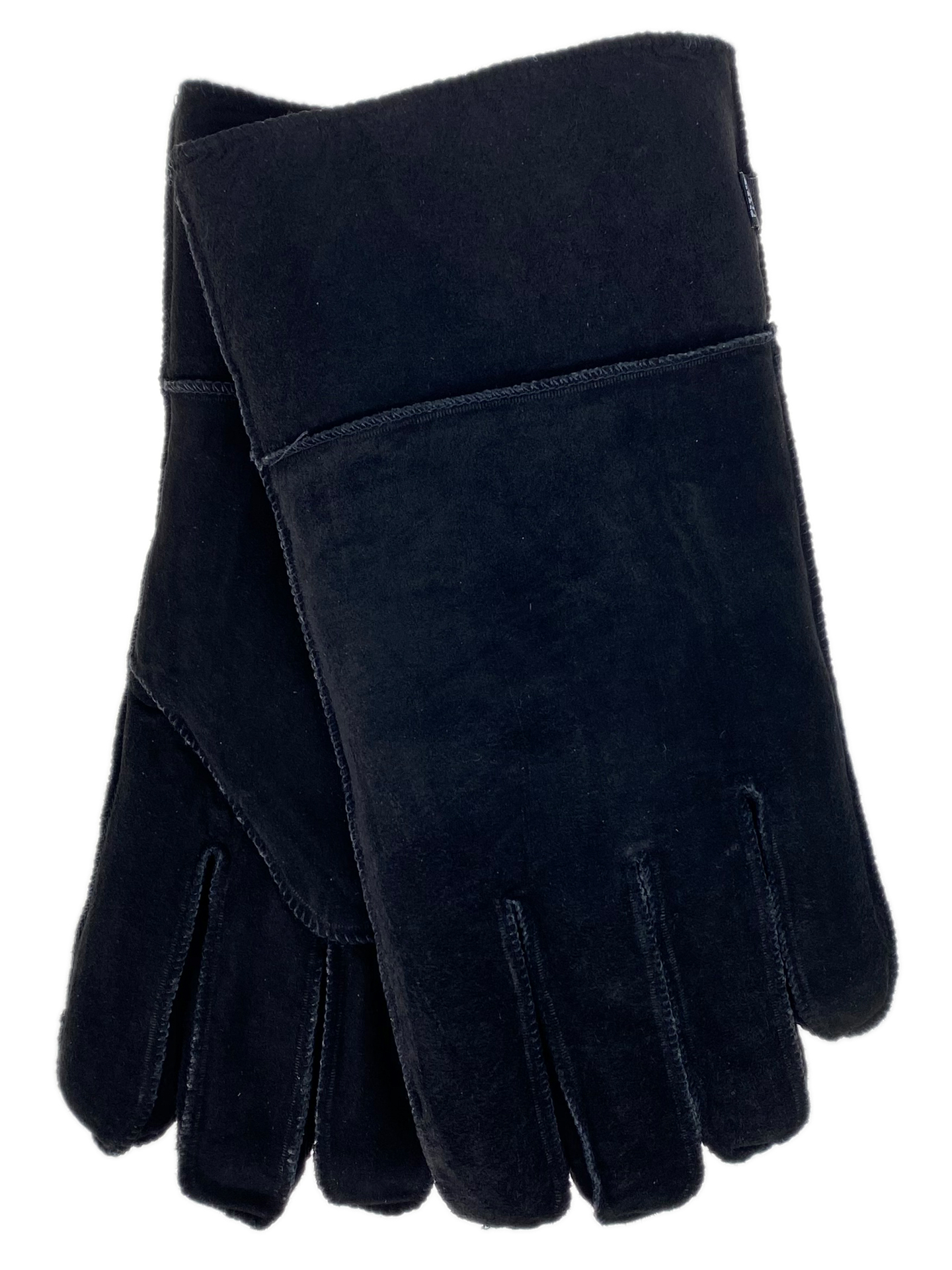 На фото 1 - Утеплённые мужские перчатки  цвет черный